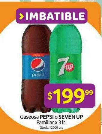 Cordiez Gaseosa Pepsi O Seven Up Familiar oferta
