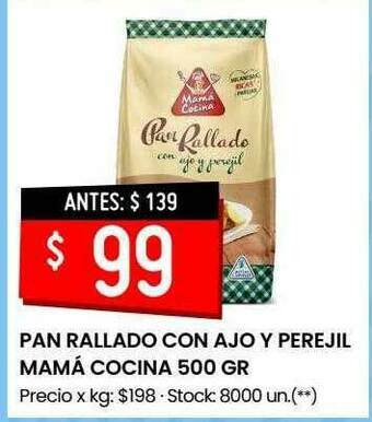 Changomas Pan Rallado Con Ajo Y Perejil Mamá Cocina oferta