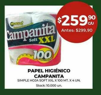 Super MAMI Papel Higiénico Campanita oferta