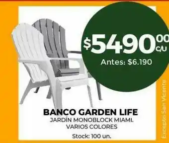 Super MAMI Banco Garden Life oferta