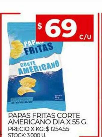 Supermercados DIA Papas Fritas Corte Americano Dia oferta
