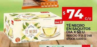 Supermercados DIA Té Negro En Saquitos Dia oferta