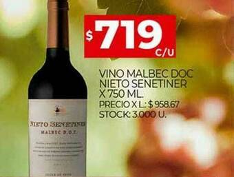 Supermercados DIA Vino Malbec Doc Nieto Senetiner oferta