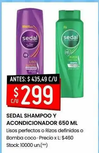 Walmart Sedal Shampoo Y Acondicionador oferta
