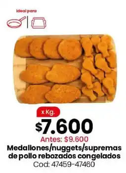 Coto Medallones/nuggets/supremas de pollo rebozados congelados oferta
