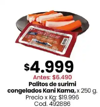 Coto Kani Kama palitos de surimi congelados oferta