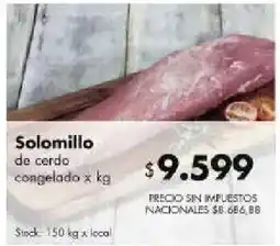 Disco Solomillo de cerdo oferta