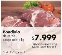 Disco Bondiola de cerdo oferta