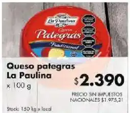 Disco La paulina queso pategras oferta