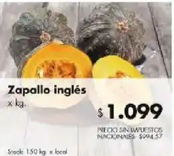 Disco Zapallo inglés oferta