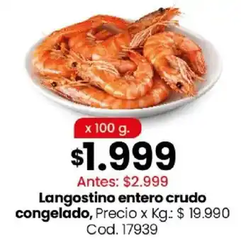 Coto Langostino entero crudo congelado oferta