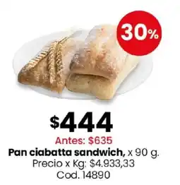 Coto Pan ciabatta sandwich oferta