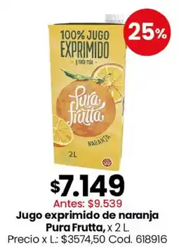 Coto Pura frutta jugo exprimido de naranja oferta