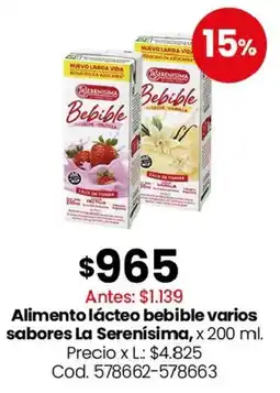 Coto La serenisima bebible varios sabores oferta