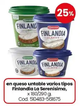 Coto La serenisima queso untable varios tipos Finlandia oferta