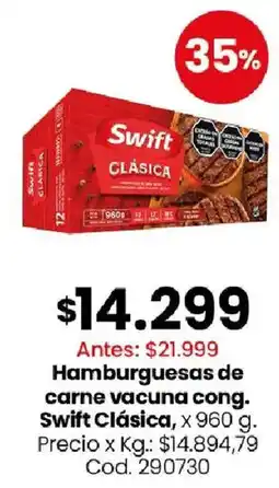 Coto Swift hamburguesas de carne vacuna cong. oferta