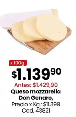 Coto Don Genaro queso mozzarella oferta
