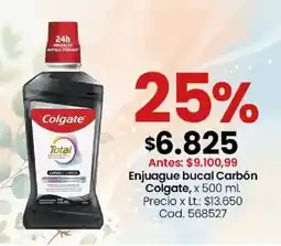 Coto Colgate enjuague bucal carbón oferta