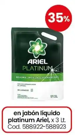 Coto Ariel en jabón líquido platinum oferta