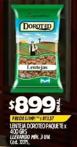 Supermercados Yaguar Doroteo lentejas oferta
