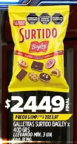 Supermercados Yaguar Bagley galletitas surtido oferta