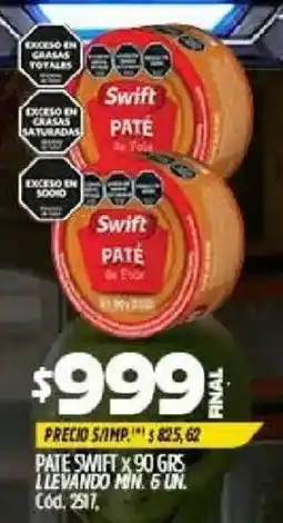 Supermercados Yaguar Swift paté de foie oferta