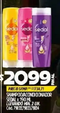 Supermercados Yaguar sedal shampooacondicionador oferta