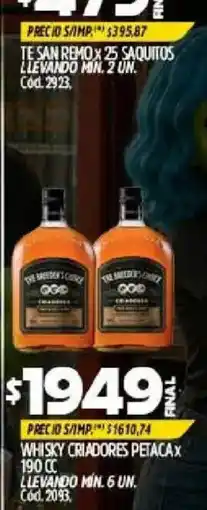Supermercados Yaguar The master's choice whisky oferta