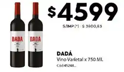 Diarco Dadá vino varietal oferta