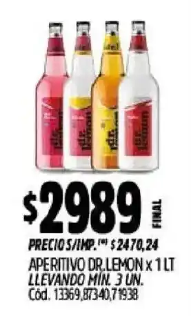 Supermercados Yaguar Dr. lemon aperitivo oferta