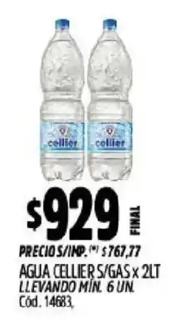 Supermercados Yaguar Cellier agua sin gas oferta