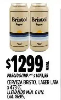 Supermercados Yaguar Bristol lager oferta