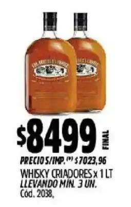 Supermercados Yaguar The riddler's singer whisky criadores oferta