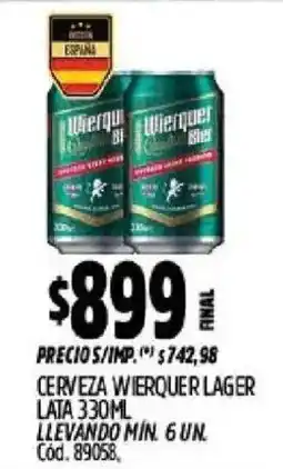 Supermercados Yaguar Wierquer cerveza lager oferta