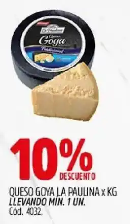Supermercados Yaguar La Paulina queso goya oferta