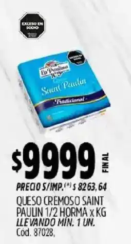 Supermercados Yaguar Paulina queso cremoso saint paulin oferta
