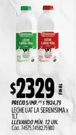 Supermercados Yaguar La serenisima leche larga vida oferta