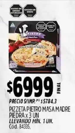 Supermercados Yaguar Pietro pizzeta masa madre piedra oferta
