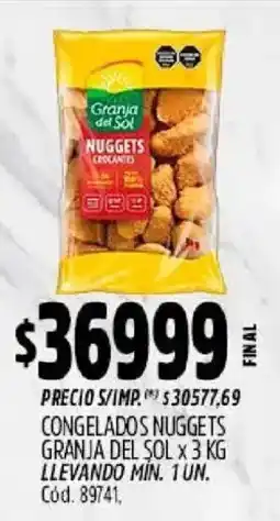 Supermercados Yaguar Granja del sol nuggets crocantes oferta