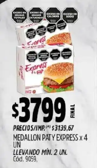 Supermercados Yaguar Medallon paty express oferta