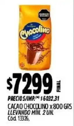 Supermercados Yaguar Chocolino cacao oferta