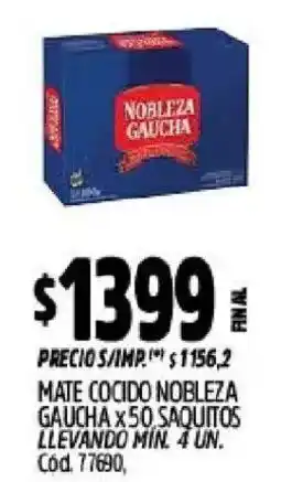 Supermercados Yaguar Noblezagaucha mate cocido oferta