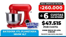 Supermayorista Vital Nuestras Marcas batidora vtl planetaria oferta