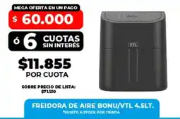 Supermayorista Vital Vtl freidora de aire bonu oferta