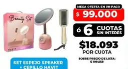 Supermayorista Vital Havit set espejo speaker + cepillo oferta