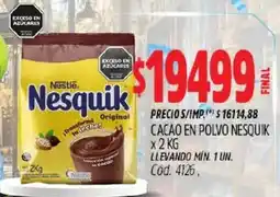 Supermercados Yaguar Nestle nesquik original oferta