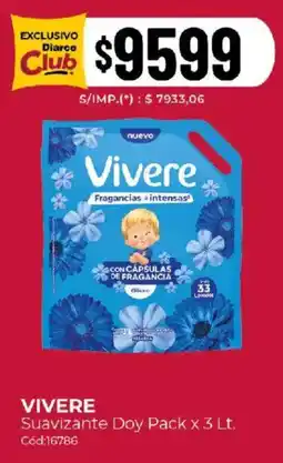 Diarco Vivere suavizante doy pack oferta