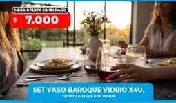 Supermayorista Vital Vidrio vaso baroque oferta