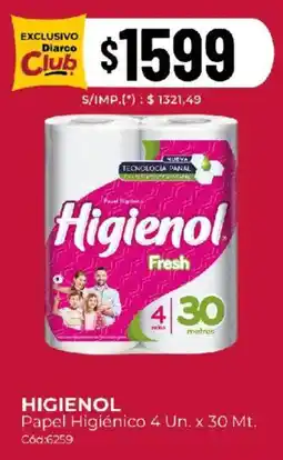 Diarco Higienol papel higiénico oferta
