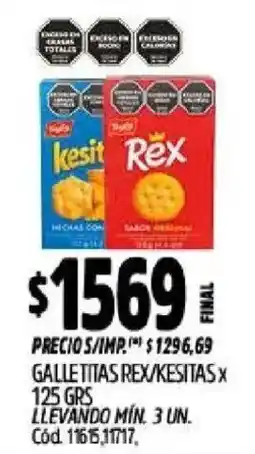 Supermercados Yaguar Rex galletitas / Kesisitas oferta